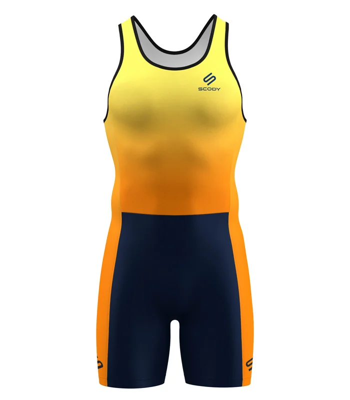 Men's Rowing Zoot Suit - Yellow/Orange