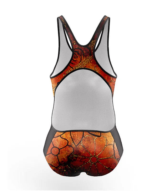 Women's Floral Cluster triathlon swimsuit for sale at Scody Australia. Flexible payment options| Triathlon Suits