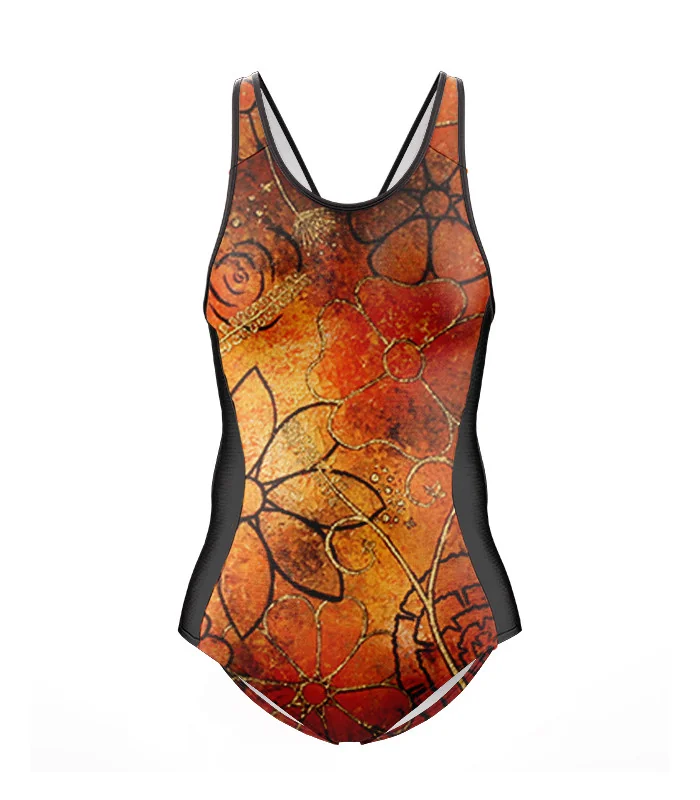 Women's Floral Cluster triathlon swimsuit for sale at Scody Australia. Flexible payment options| Triathlon Suits