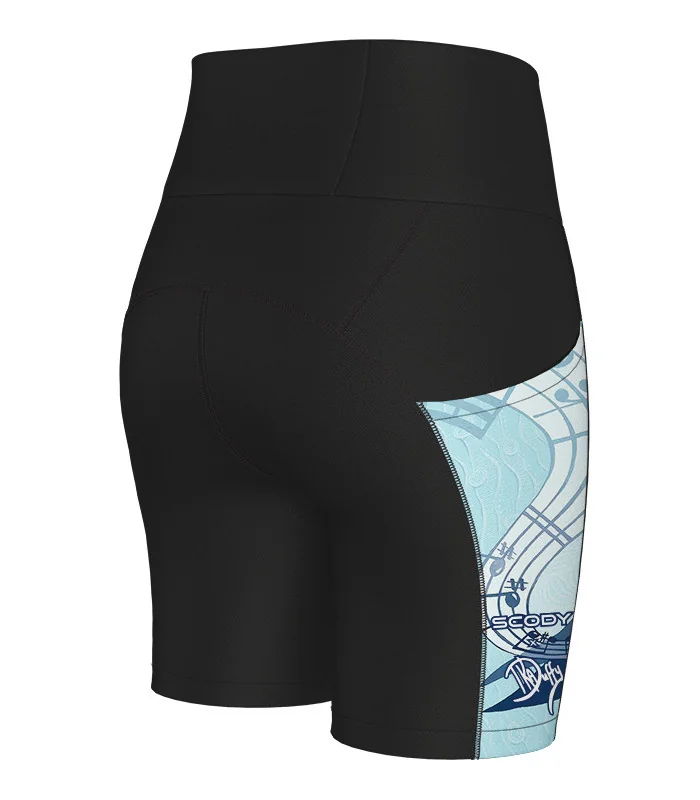 Sunrise Serenade 6" Medium Rise Tights by Australian artist, Kristy-Ann Duffy | Made in Australia