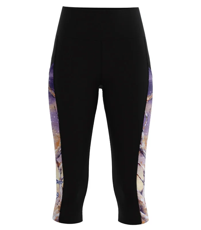 Monty Owl 3/4 Active Tights by Australian artist, Kristy-Ann Duffy | Made in Australia