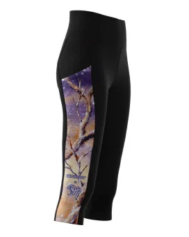 Monty Owl 3/4 Active Tights by Australian artist, Kristy-Ann Duffy | Made in Australia