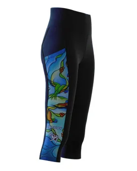 Joy of Flight 3/4 Active Tights by Australian artist, Kristy-Ann Duffy | Made in Australia