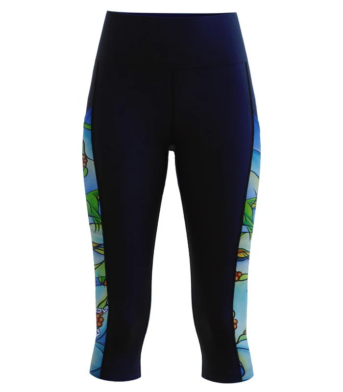 Joy of Flight 3/4 Active Tights by Australian artist, Kristy-Ann Duffy | Made in Australia