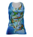 Joy of Flight Run Singlet featuring art by Australian Artist Kristy-Ann Duffy. | Made in Australia | 97% recycled Fabric