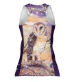 Monty Owl Run Singlet featuring art by Australian Artist Kristy-Ann Duffy. | Made in Australia | 97% recycled Fabric