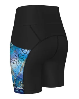 Floral Cluster 6" Medium Rise Tights by Australian artist, Chloe Hart | Made in Australia