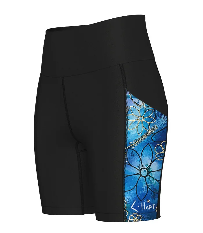 Floral Cluster 6" Medium Rise Tights by Australian artist, Chloe Hart | Made in Australia