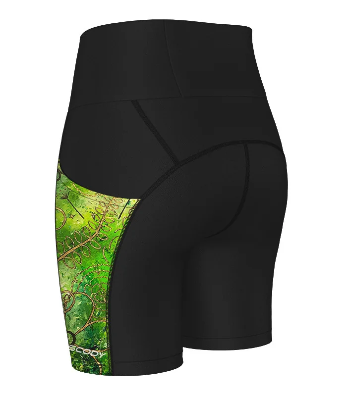 Floral Cluster 6" Medium Rise Tights by Australian artist, Chloe Hart | Made in Australia