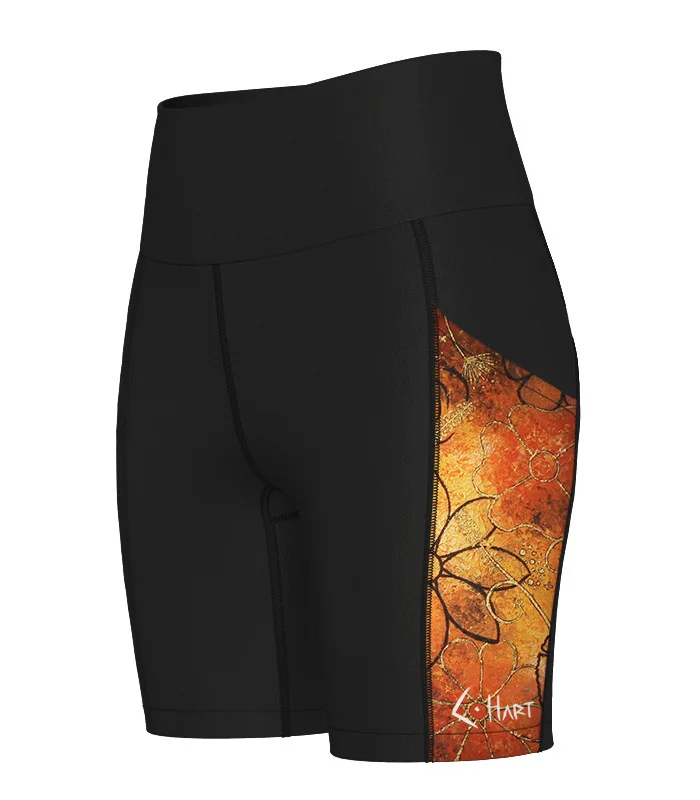 Floral Cluster 6" Medium Rise Tights by Australian artist, Chloe Hart | Made in Australia