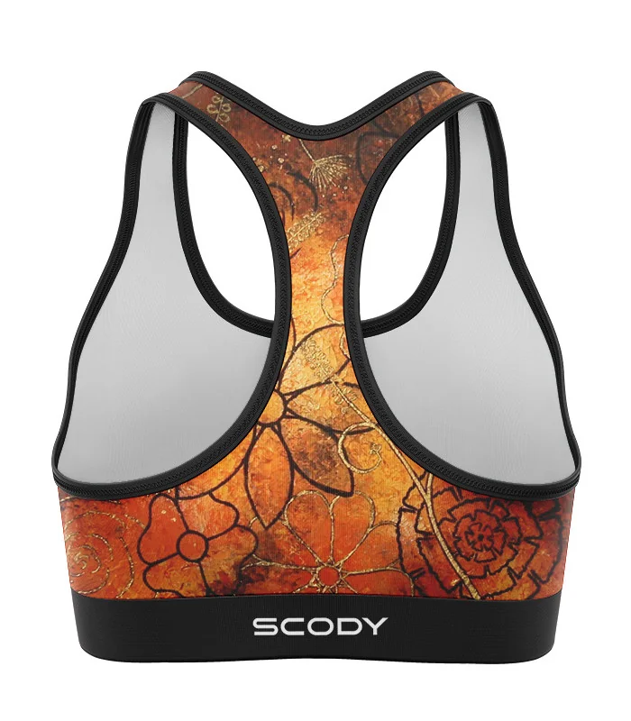 Floral Cluster Women's Crop Top, Racer Back | Made in Australia