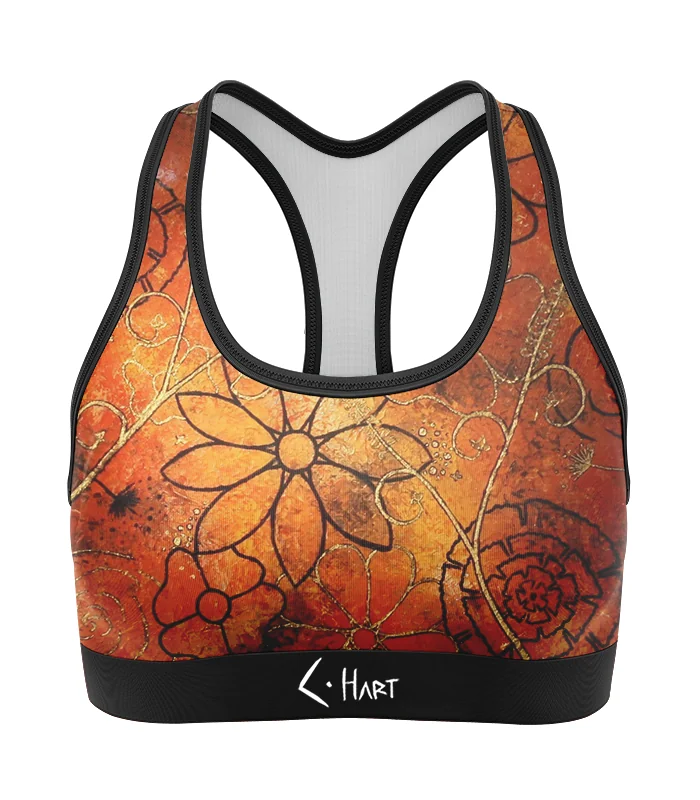 Floral Cluster Women's Crop Top, Racer Back | Made in Australia
