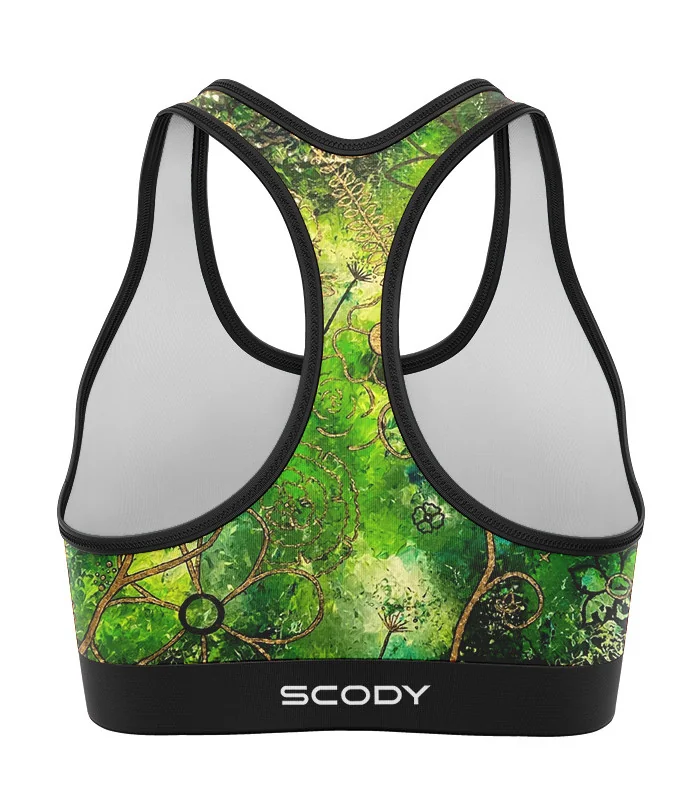 Floral Cluster Women's Crop Top, Racer Back | Made in Australia