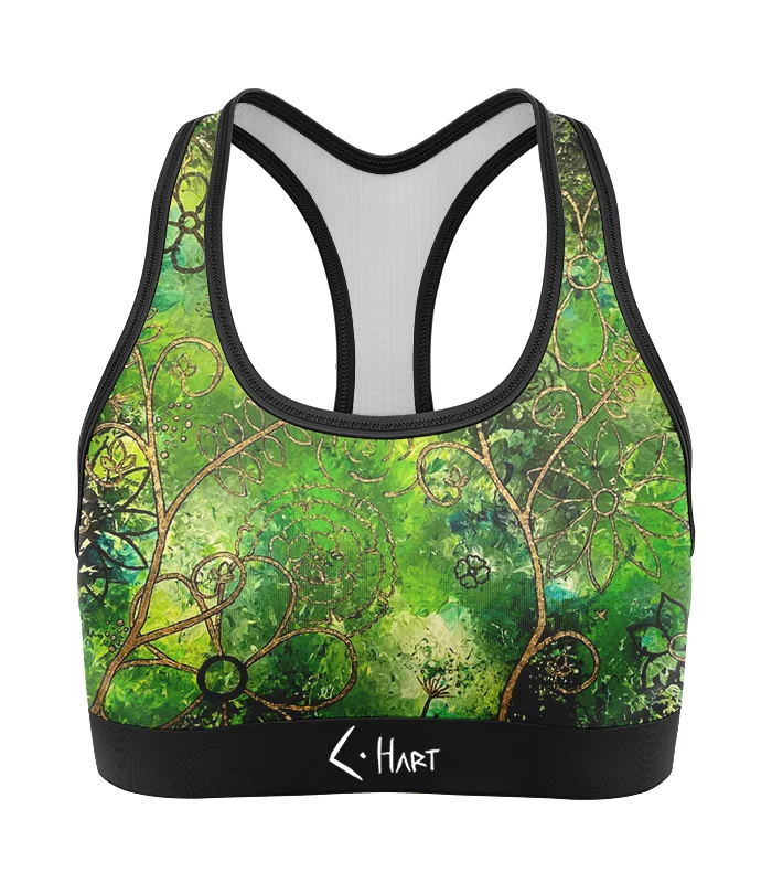 Floral Cluster Women's Crop Top, Racer Back | Made in Australia