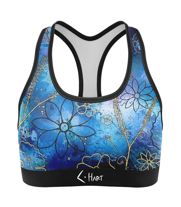 Floral Cluster Women's Crop Top, Racer Back | Made in Australia