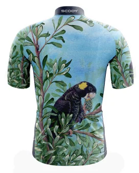 Black Cockatoo Cycle Jersey by Australian Artist Kristy-Ann Duffy