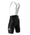 Cargo Cycle Bib Shorts, Pure Black with mesh pockets and fabric cuffs | Made in Australia