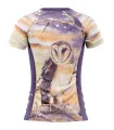 Monty Owl Women's Run Shirt featuring art by Australian Artist Kristy-Ann Duffy| Made in Australia