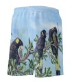 Kristy-Ann Duffy Black Cockatoo Board Shorts - Unisex | Beach Wear