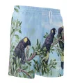 Unisex Board Shorts – Black Cockatoo Design | SCODY