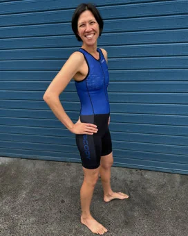 Perform Triathlon Suit, Front Zip - Staple Cobalt Blue