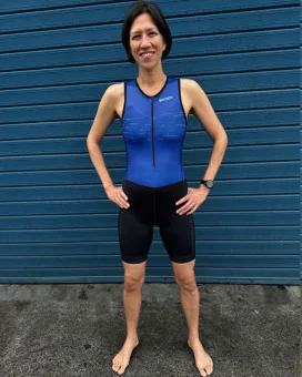 Perform Triathlon Suit, Front Zip - Staple Cobalt Blue