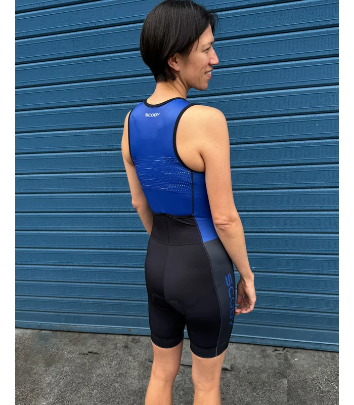 Perform Triathlon Suit, Front Zip - Staple Cobalt Blue