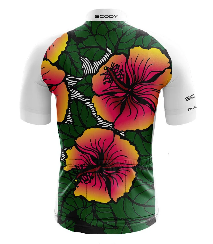 Performance Cycle Jersey Men - Hibiscus Colour Up by Paul Trotter | Cycling Jersey