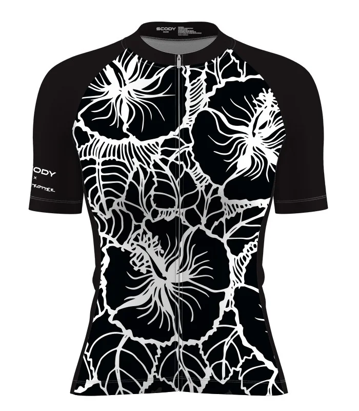 Performance Cycle Jersey Women - Hibiscus by Paul Trotter
