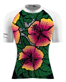 Performance Cycle Jersey Women - Hibiscus Colour Up by Paul Trotter | Cycling Jersey