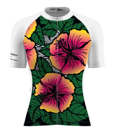 Performance Cycle Jersey Women - Hibiscus Colour Up by Paul Trotter | Cycling Jersey