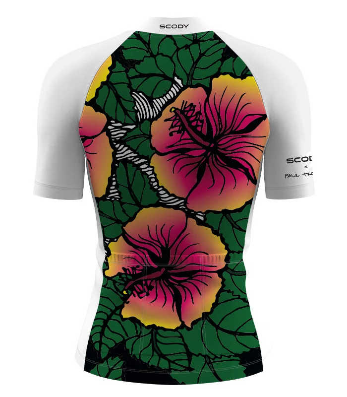 Performance Cycle Jersey Women - Hibiscus Colour Up by Paul Trotter | Cycling Jersey