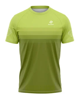 In-Line Olive Green Run Shirt, UPF50+ - Men | Running Gear