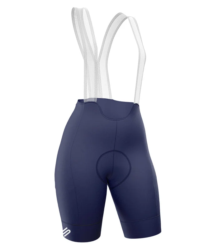 Optimise Cycle Bib Shorts, Pure Navy -Women, Silicone Gripper, Low Profile Straps | Made in Australia