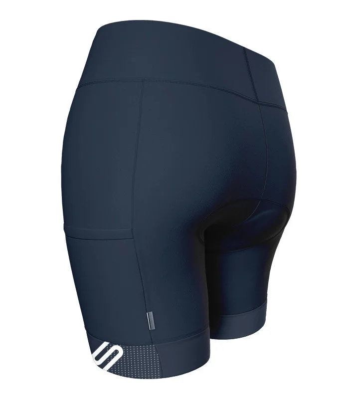 Navy Women's Cycle Shorts with pockets on legs | Scody Made in Australia