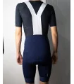 Navy Cycle Bib Shorts, X-Opaque Cuff, Seamless Strap