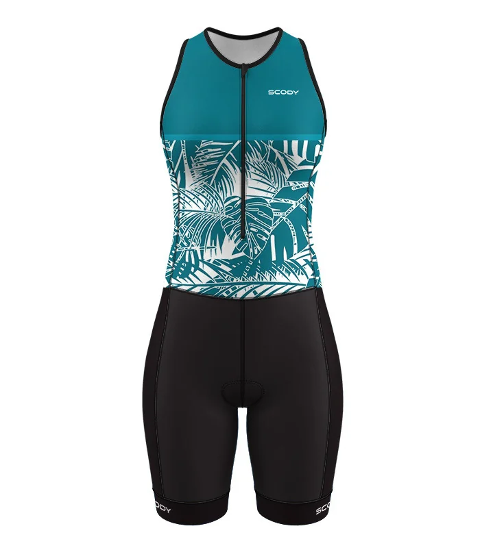 Oasis Teal Triathlon Suit, Sleeveless - Women | Made in Australia | Triathlon Gear