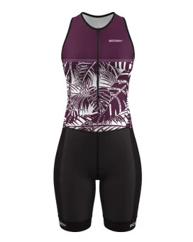 Oasis Plum Triathlon Suit, Sleeveless - Women | Made in Australia | Triathlon Gear