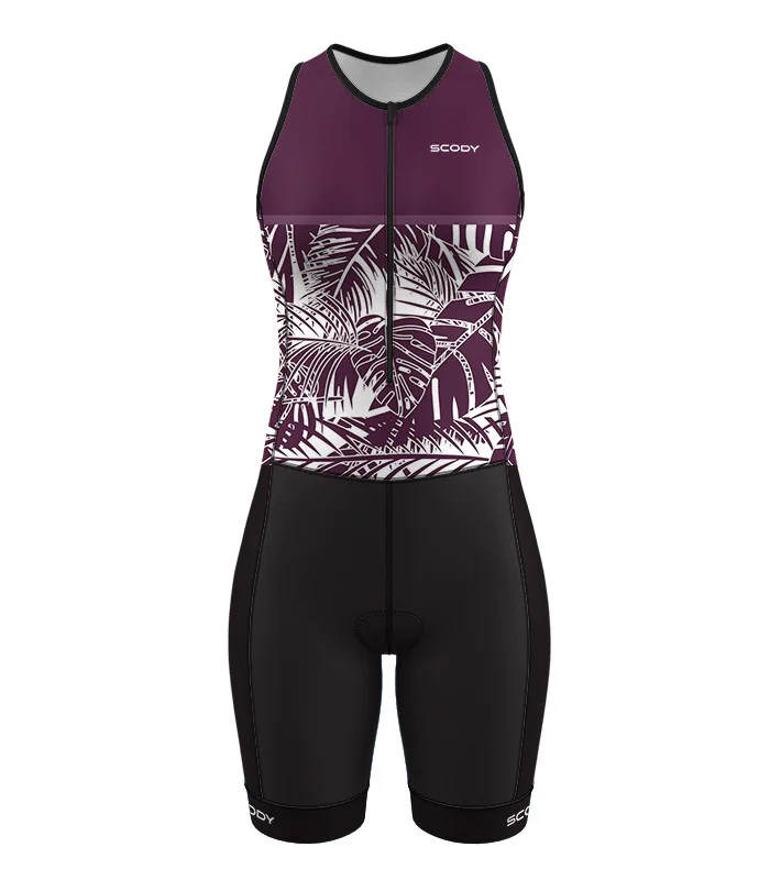 Oasis Plum Triathlon Suit, Sleeveless - Women | Made in Australia | Triathlon Gear