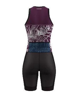 Oasis Plum Triathlon Suit, Sleeveless - Women | Made in Australia | Triathlon Gear