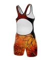 Swim-Optimised Triathlon Suit, Open Back - Floral Cluster