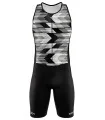 Chevron Black Triathlon Suit, Sleeveless - Men | Made in Australia | Triathlon Gear