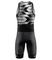 Chevron Black Triathlon Suit, Sleeveless - Men | Made in Australia | Triathlon Gear