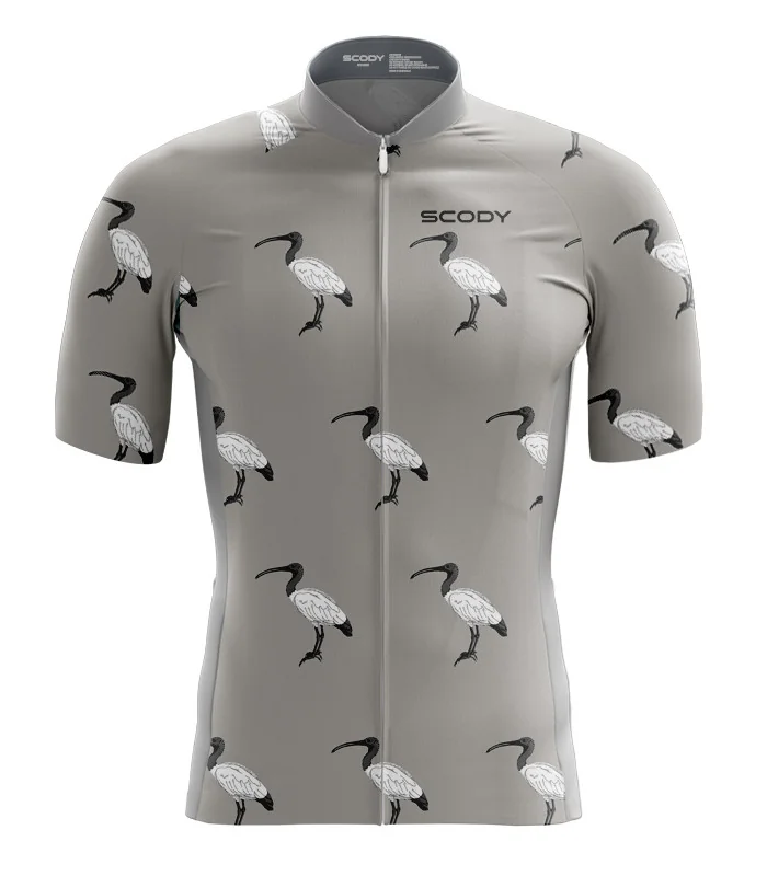 Bin Chicken Cycle Jersey on Grey - Men