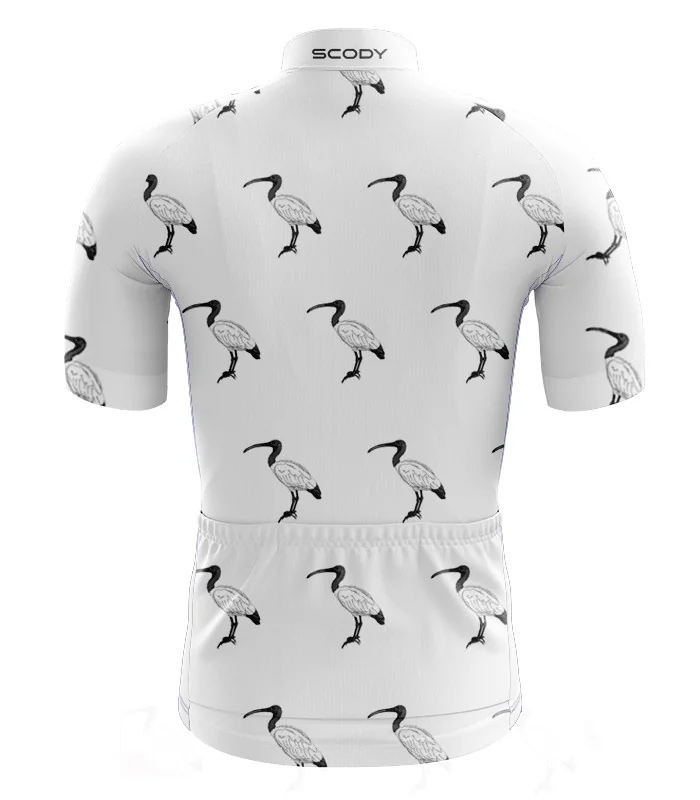 Bin Chicken Cycle Jersey on White - Men