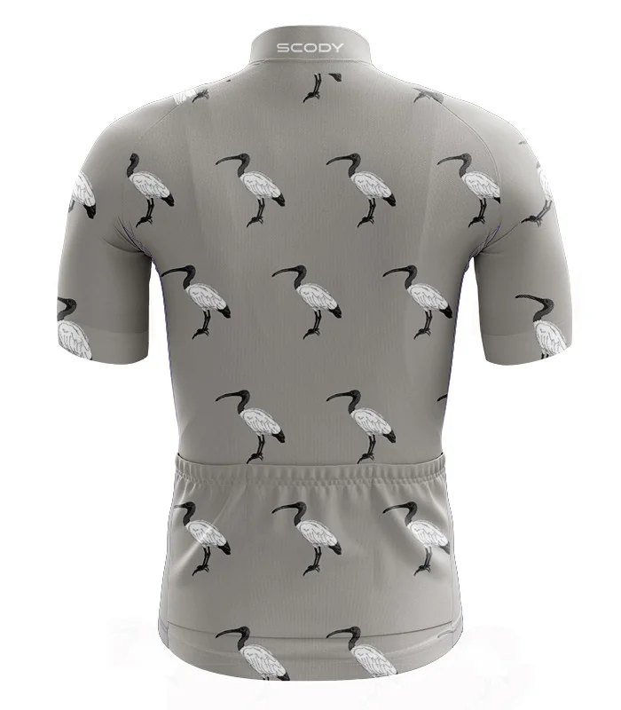 Bin Chicken Cycle Jersey on Grey - Men