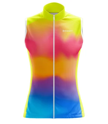 Women's Performance Cycling Wind Vest - Sunburst | Cycle Clothing | Made in Aus