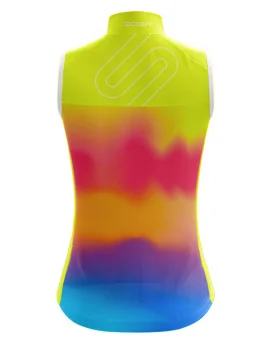 Women's Performance Cycling Wind Vest - Sunburst | Cycle Clothing | Made in Aus
