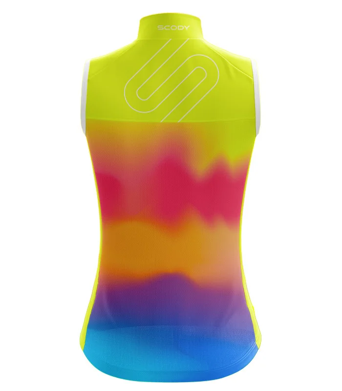 Women's Performance Cycling Wind Vest - Sunburst | Cycle Clothing | Made in Aus