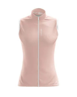 Staple Pale Rose Lightweight Windproof Cycle Gilet with Pockets | Cycling Gear